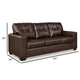 Ashley Orion Queen Sofa Sleeper 85 Inch Dark Brown Real and Faux Leather