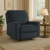 Ashley Avie Rocker Recliner Chair with Gentle Motion, Navy Blue Polyester