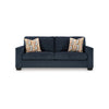 Ashley Avie Sofa 2 Accent Pillows 85 Inch Black Soft Navy Blue Polyester