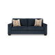 Ashley Avie Sofa 2 Accent Pillows 85 Inch Black Soft Navy Blue Polyester