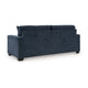 Ashley Avie Sofa 2 Accent Pillows 85 Inch Black Soft Navy Blue Polyester