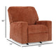 Ashley Avie Rocker Recliner Chair Gentle Motion Burnt Orange Polyester BM329024