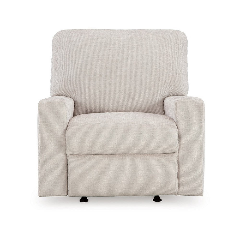 Ashley Avie Rocker Recliner Chair Gentle Motion White Ivory Polyester