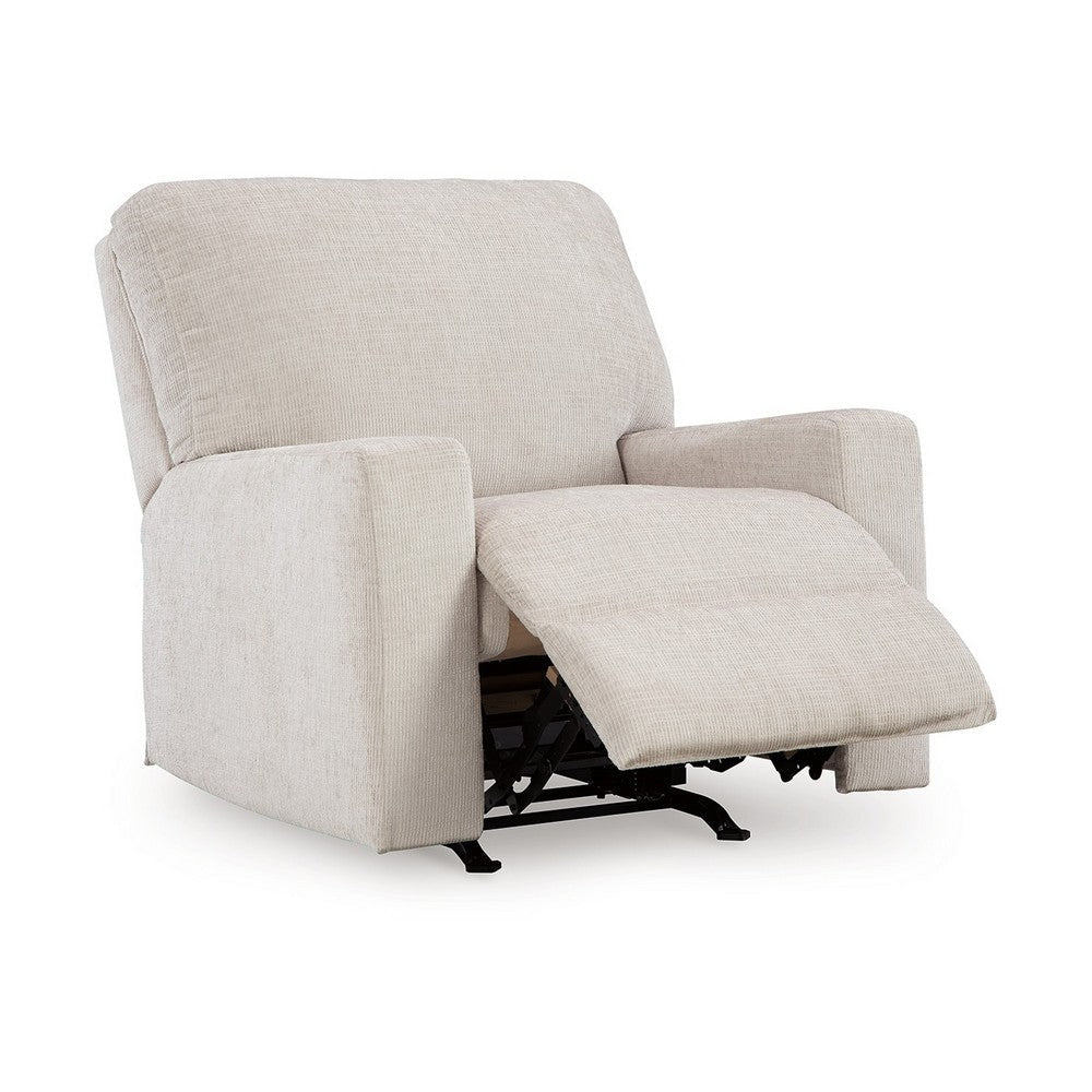 Ashley Avie Rocker Recliner Chair Gentle Motion White Ivory Polyester