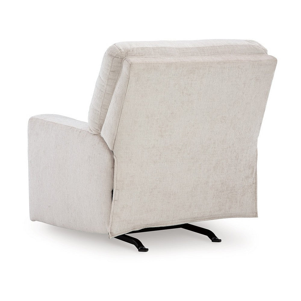 Ashley Avie Rocker Recliner Chair Gentle Motion White Ivory Polyester