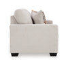 Ashley Avie Loveseat 2 Accent Pillows White Ivory Polyester 62 Inch