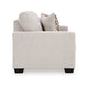 Ashley Avie Loveseat 2 Accent Pillows White Ivory Polyester 62 Inch