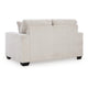 Ashley Avie Loveseat 2 Accent Pillows White Ivory Polyester 62 Inch