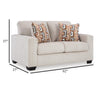 Ashley Avie Loveseat 2 Accent Pillows White Ivory Polyester 62 Inch