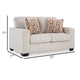 Ashley Avie Loveseat 2 Accent Pillows White Ivory Polyester 62 Inch