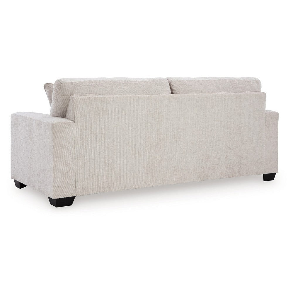 Ashley Avie Sofa 2 Accent Pillows 85 Inch Soft White Ivory Polyester