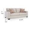 Ashley Avie Sofa 2 Accent Pillows 85 Inch Soft White Ivory Polyester