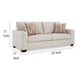 Ashley Avie Sofa 2 Accent Pillows 85 Inch Soft White Ivory Polyester