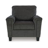 Ashley Erin Accent Armchair Modern Tapered Legs Plush Dark Gray Polyester BM329034