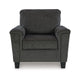 Ashley Erin Accent Armchair Modern Tapered Legs Plush Dark Gray Polyester BM329034
