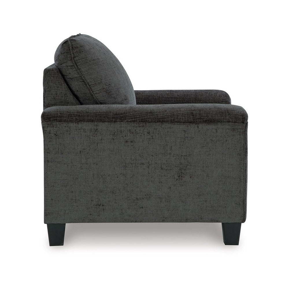 Ashley Erin Accent Armchair Modern Tapered Legs Plush Dark Gray Polyester BM329034