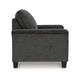 Ashley Erin Accent Armchair Modern Tapered Legs Plush Dark Gray Polyester BM329034