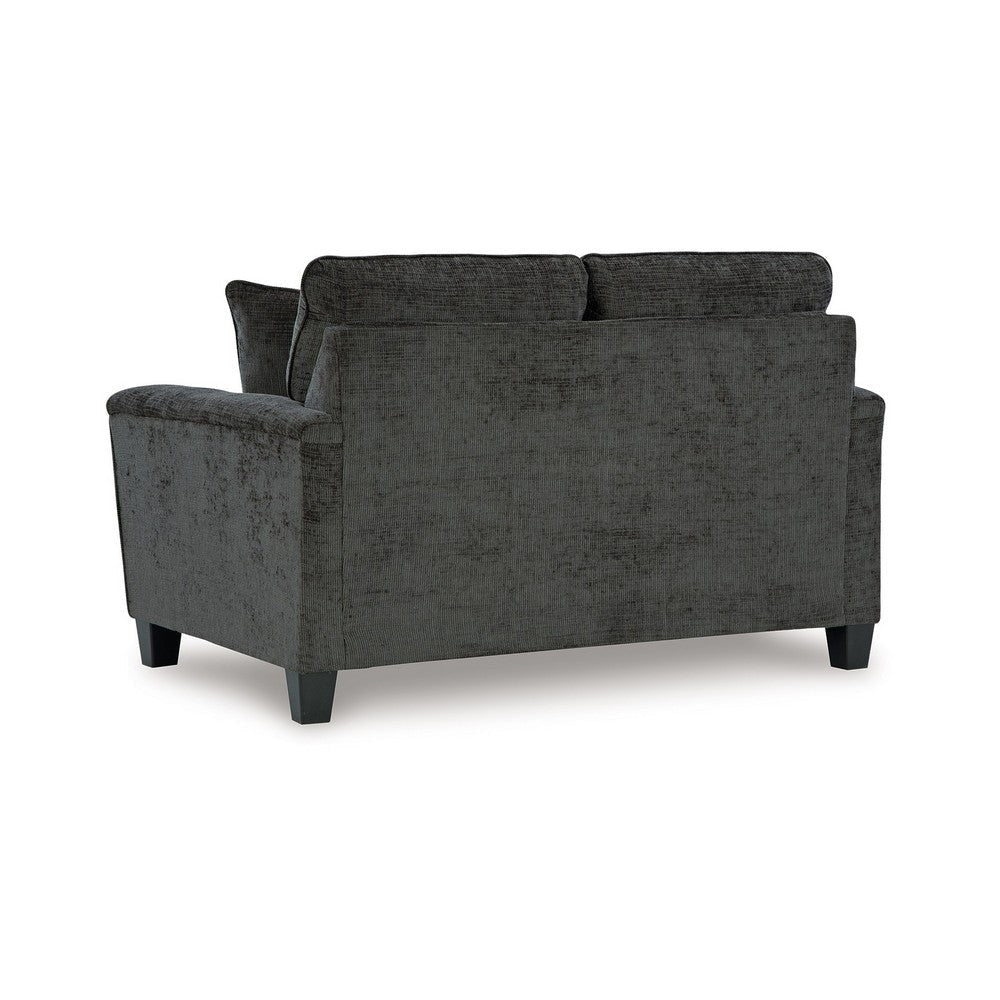 Ashley Erin Loveseat 2 Accent Throw Pillows 61 Inch Dark Gray Polyester BM329035