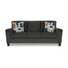 Ashley Erin Sofa 2 Accent Throw Pillows 89 Inch Plush Dark Gray Polyester