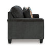 Ashley Erin Sofa 2 Accent Throw Pillows 89 Inch Plush Dark Gray Polyester