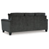 Ashley Erin Sofa 2 Accent Throw Pillows 89 Inch Plush Dark Gray Polyester