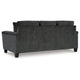 Ashley Erin Sofa 2 Accent Throw Pillows 89 Inch Plush Dark Gray Polyester