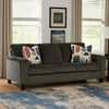 Ashley Erin Sofa 2 Accent Throw Pillows 89 Inch Plush Dark Gray Polyester
