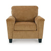 Ashley Erin Accent Armchair Modern Tapered Legs Plush Light Brown Polyester BM329038