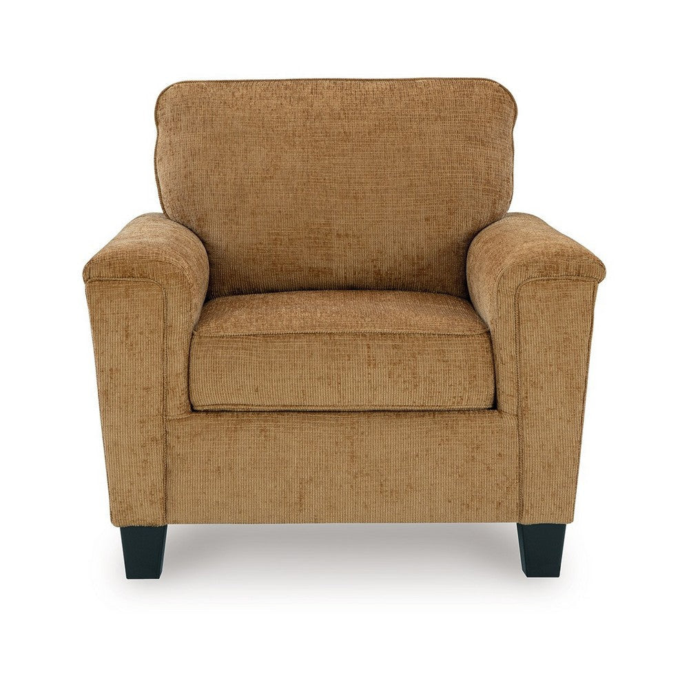 Ashley Erin Accent Armchair Modern Tapered Legs Plush Light Brown Polyester BM329038