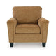 Ashley Erin Accent Armchair Modern Tapered Legs Plush Light Brown Polyester BM329038