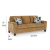 Ashley Erin Sofa 2 Accent Throw Pillows 89 Inch Plush Light Brown Polyester
