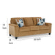 Ashley Erin Sofa, 2 Accent Throw Pillows, 89 Inch Plush Light Brown Polyester