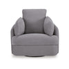 Ashley Emmett Swivel Manual Glider Recliner Chair Gray Polyester 2 Pillows BM329046