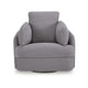 Ashley Emmett Swivel Manual Glider Recliner Chair Gray Polyester 2 Pillows BM329046