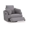 Ashley Emmett Swivel Manual Glider Recliner Chair Gray Polyester 2 Pillows BM329046