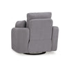 Ashley Emmett Swivel Manual Glider Recliner Chair Gray Polyester 2 Pillows BM329046