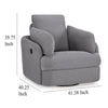 Ashley Emmett Swivel Manual Glider Recliner Chair Gray Polyester 2 Pillows BM329046