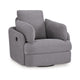 Ashley Emmett Swivel Manual Glider Recliner Chair Gray Polyester 2 Pillows BM329046