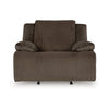 Ashley Vincent Manual Rocker Recliner Chair Chocolate Brown Corduroy Fabric BM329047