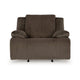 Ashley Vincent Manual Rocker Recliner Chair Chocolate Brown Corduroy Fabric BM329047