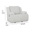 Ashley Vincent Manual Rocker Recliner Chair White Corduroy Pillow Arms BM329048