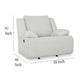 Ashley Vincent Manual Rocker Recliner Chair White Corduroy Pillow Arms BM329048
