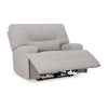Ashley Marissa Wide Seat Power Recliner Chair Gray Polyester Soft Cushioned BM329049