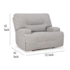 Ashley Marissa Wide Seat Power Recliner Chair Gray Polyester Soft Cushioned BM329049