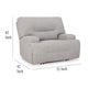 Ashley Marissa Wide Seat Power Recliner Chair Gray Polyester Soft Cushioned BM329049