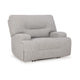 Ashley Marissa Wide Seat Power Recliner Chair Gray Polyester Soft Cushioned BM329049