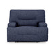 Ashley Marissa Wide Seat Power Recliner Chair Soft Navy Blue Polyester BM329050