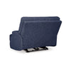 Ashley Marissa Wide Seat Power Recliner Chair Soft Navy Blue Polyester BM329050