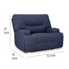 Ashley Marissa Wide Seat Power Recliner Chair Soft Navy Blue Polyester BM329050