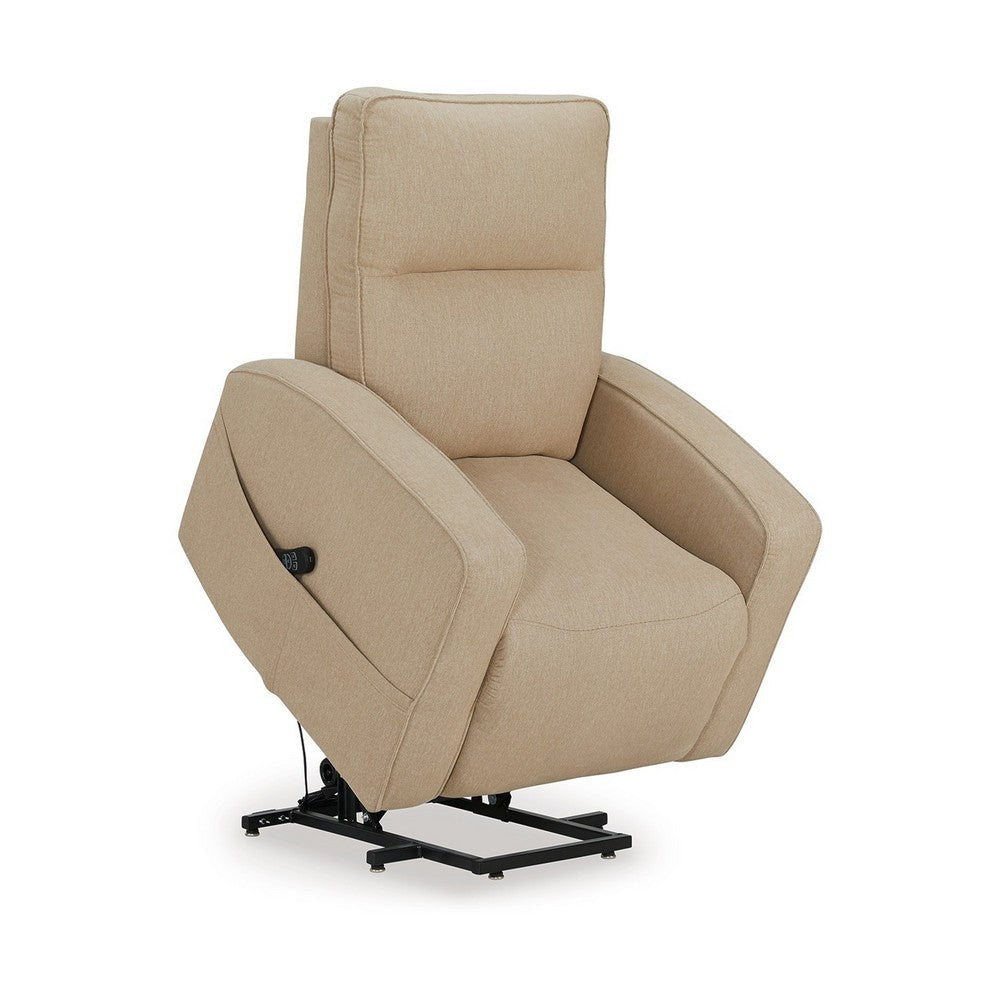 Ashley Lawson Power Lift Recliner Chair Taupe Polyester Soft Foam Cushioned BM329051